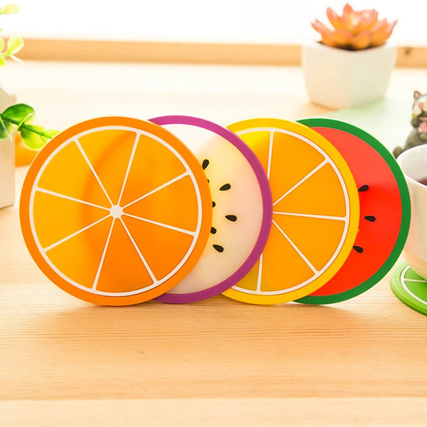 1Pc Fruit Insulation Table Mat Home Office Non-slip Tea Cup Milk Cup Coffee Cup Coaster Multifunctional Kitchen Supplies (Random Design)
