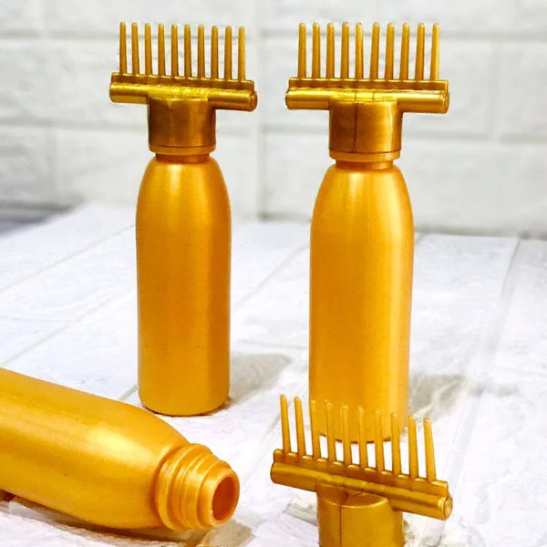 Hair Oil Applicator Bottle, Root oiling Comb bottle for Hair Coloring, Shampoo, Oiling, Dye, and Scalp Treatment for home &amp; commercial (Empty Bottle)